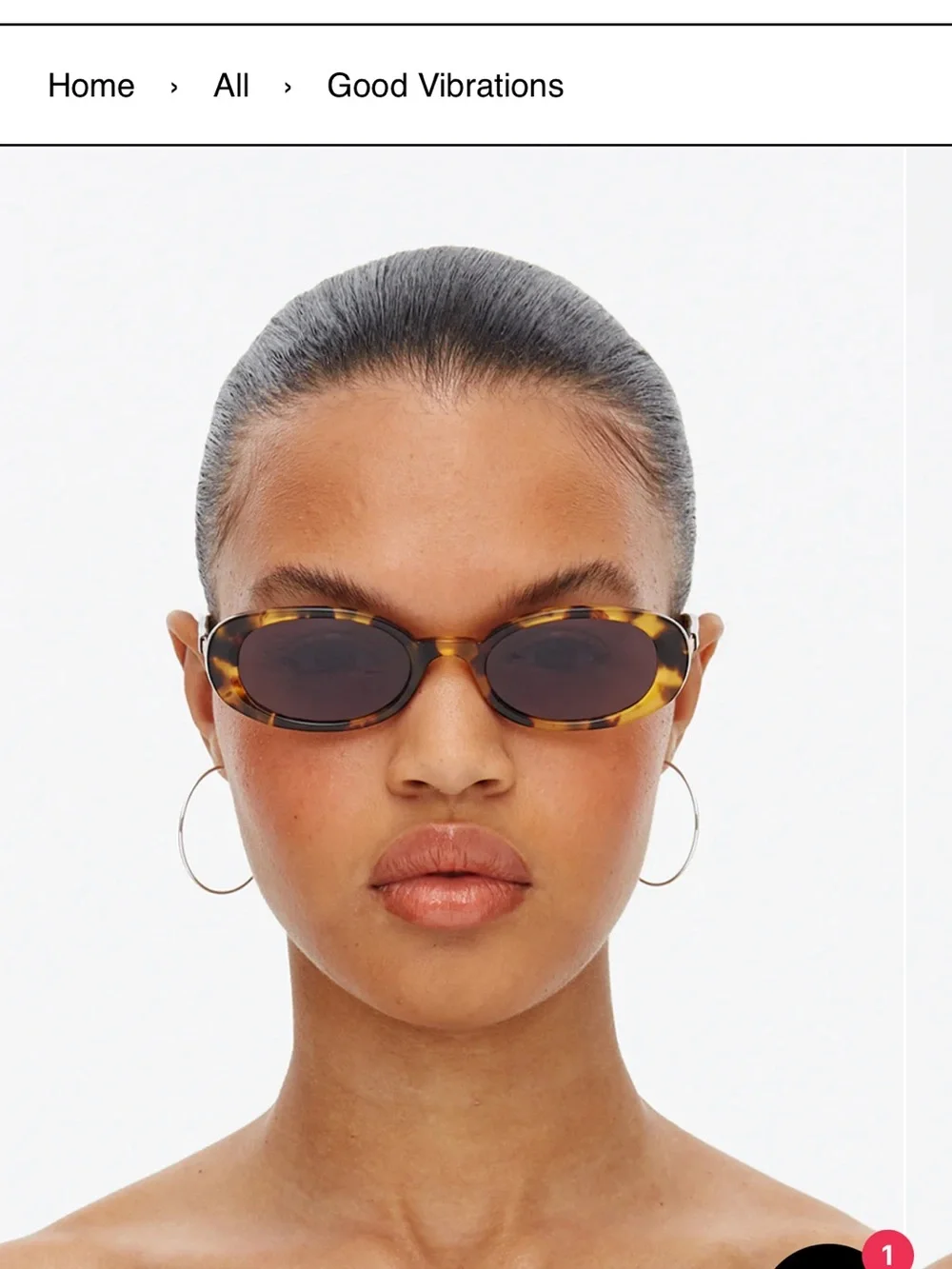 Hot Futures Good VibrationTortoiseshell Oval Women’s Sunglasses with Gray Lenses